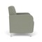 Lesro Siena Lounge Reception Wide Guest Chair, Brushed Steel, OH Eucalyptus Upholstery SN1201 - alternate 3